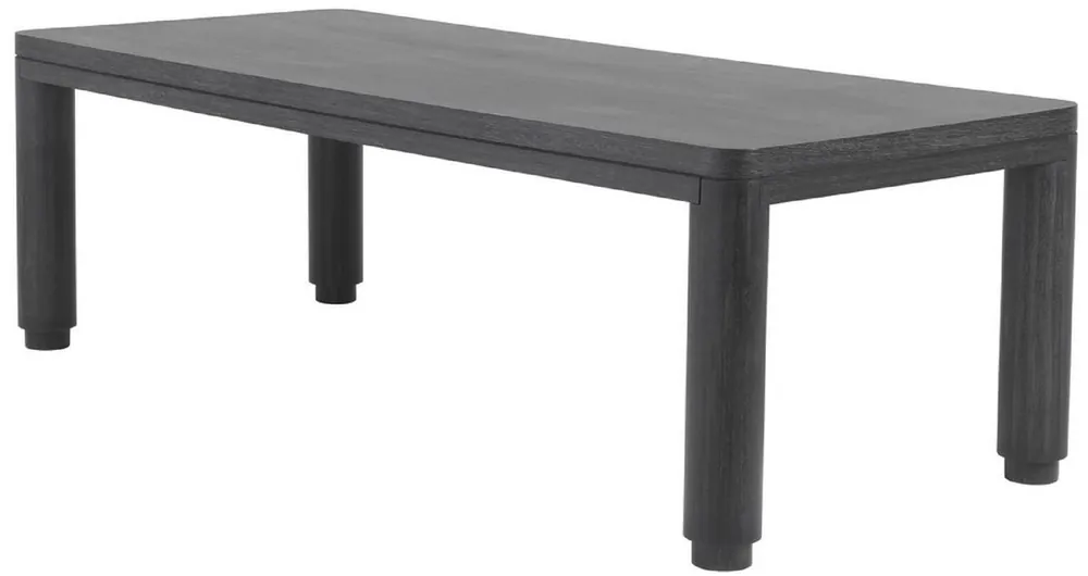 Garantierte Lieferung Casa Padrino mesa de comedor de lujo gris antracita 240 x 100 x A. 76 cm - Mesa de cocina de madera maciza - Mesa de comedor rectangular - Muebles de comedor de lujo
