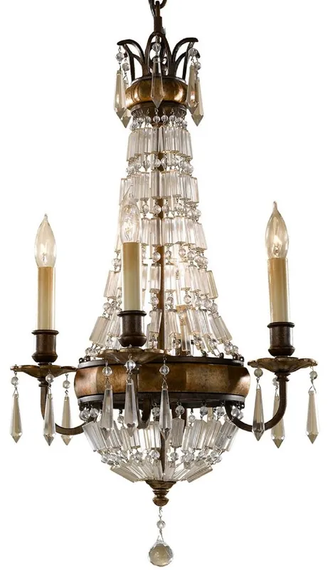 Zertifiziert Casa Padrino araña de luces barroca con cristal bronce Ø 36,2 x A. 62,5 cm - Araña de luces magnífico en estilo barroca - Noble y Magnífico