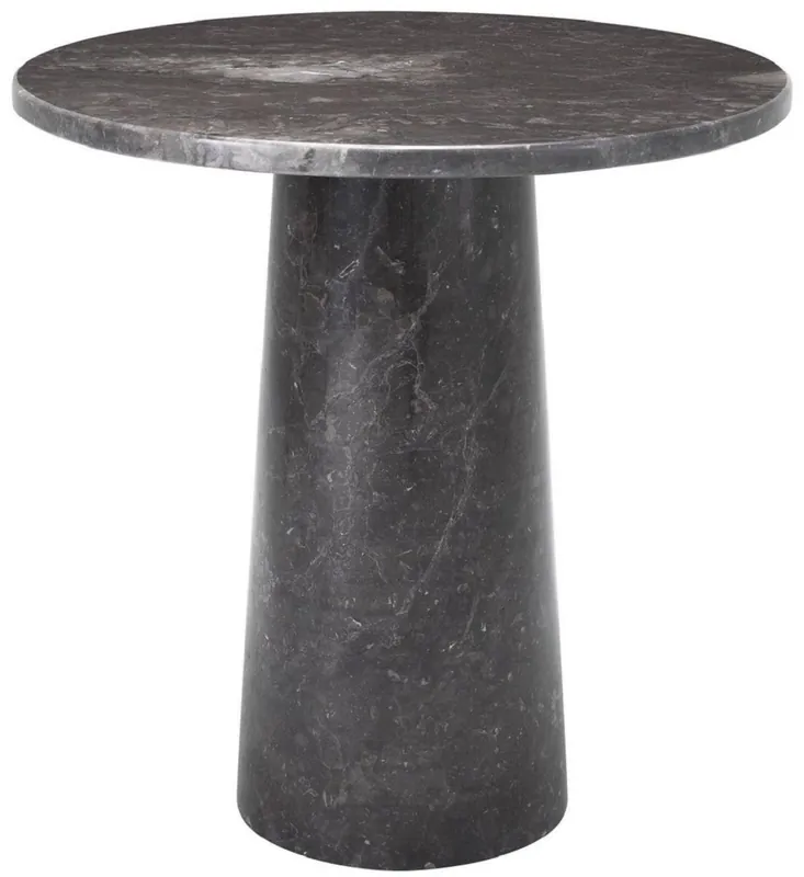Highlight Casa Padrino mesa auxiliar de lujo gris Ø 54,5 x A. 56 cm - Mesa redonda de mármol - Muebles de salón - Colección de Lujo