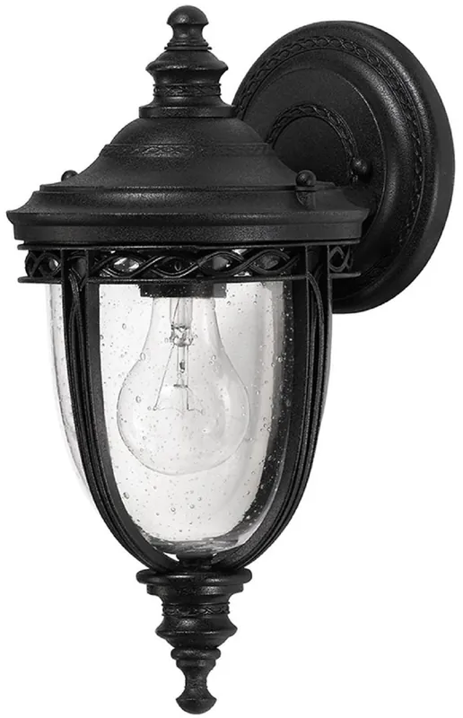 Saisonangebot Casa Padrino lámpara de pared para exteriores barroco negro 16,5 x 19 x A. 32 cm - Elegante lámpara de exterior para terraza jardín balcón - Iluminación exterior en estilo barroco