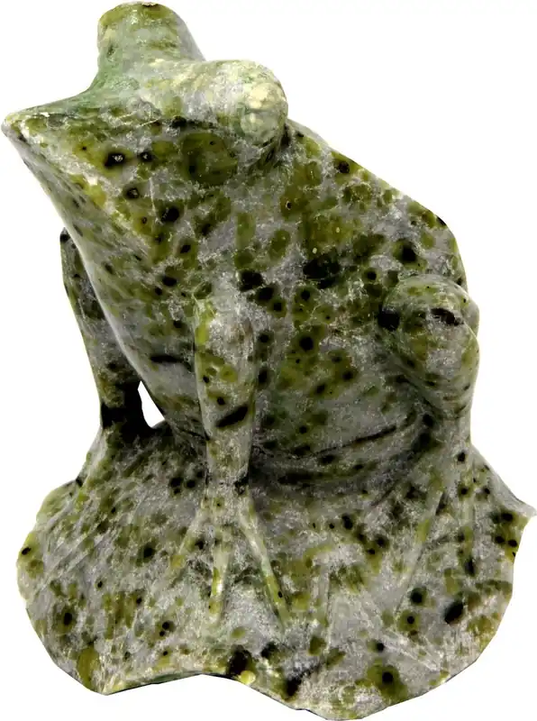 Sichere Zahlung Casa Padrino escultura de rana de piedra natural 10 x 9 x H 10.5 cm - figura de piedra decorativa - hecha a mano