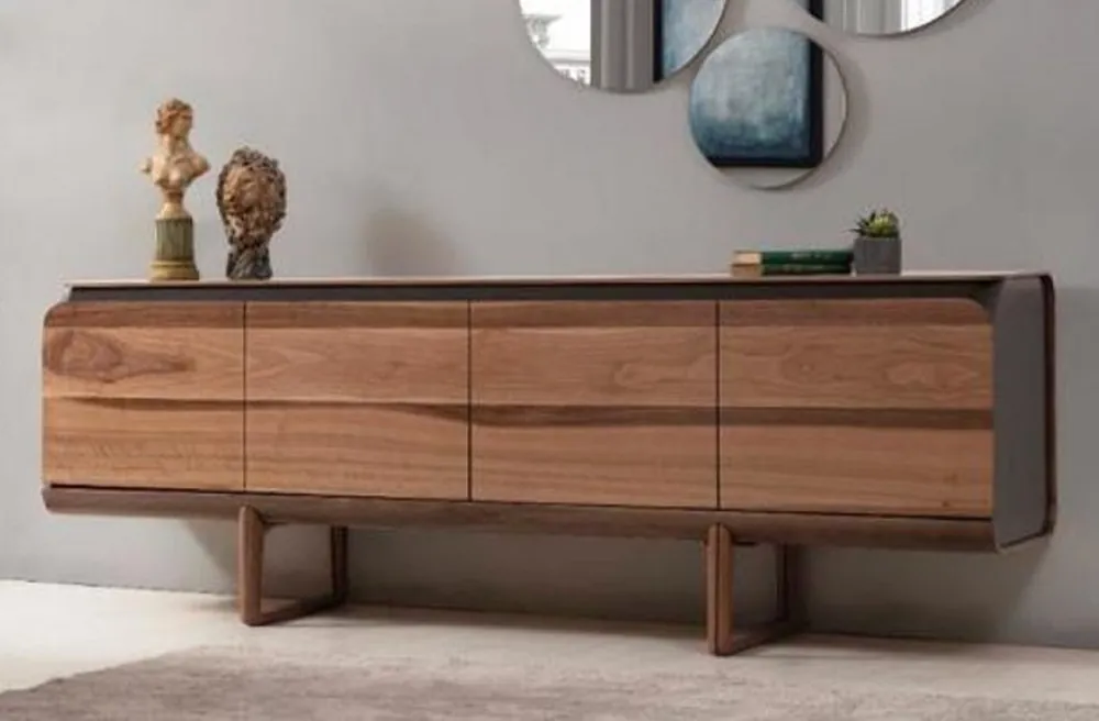 Casa Padrino aparador de lujo marrón 220 x 46 x A. 78 cm - Mueble de madera maciza con 4 puertas - Muebles de salón - Muebles de hotel - Colección de Lujo Top-Angebot