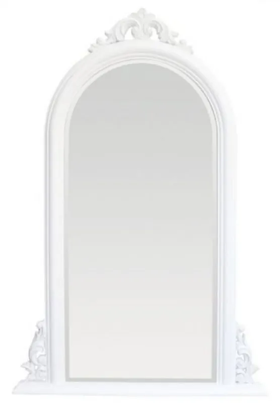 Wochenendangebot Casa Padrino espejo barroco de lujo blanco - Espejo de pared hecho a mano en estilo barroco - Espejo barroco de salón - Espejo de armario barroco - Accesorios de decoración barroco