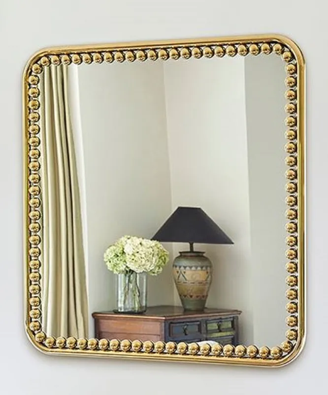 Casa Padrino espejo de pared de lujo oro 95 x 3 x A. 95 cm - Espejo de salón cuadrado con marco de metal - Espejo de dormitorio - Espejo de baño - Espejo de armario - Colección de Lujo Bestpreis