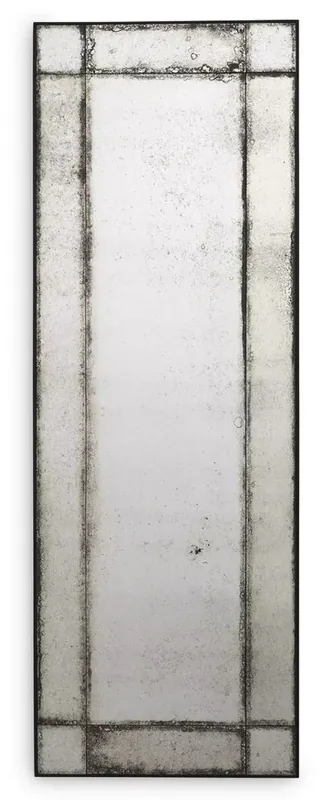 Direktkauf Casa Padrino espejo de pared de lujo 70 x 3 x A. 200 cm - Espejo rectangular con marco de caoba y cristal de espejo envejecido - Espejo de salón - Espejo de dormitorio - Espejo de armario