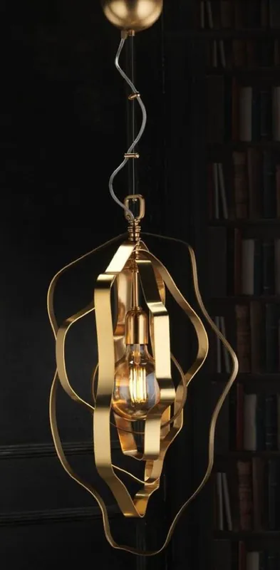 Preisreduziert Casa Padrino lámpara colgante de lujo oro 34 x 34 x A. 68 cm - Lámpara colgante regulable en altura de latón - Luces de Lujo - Calidad de Lujo