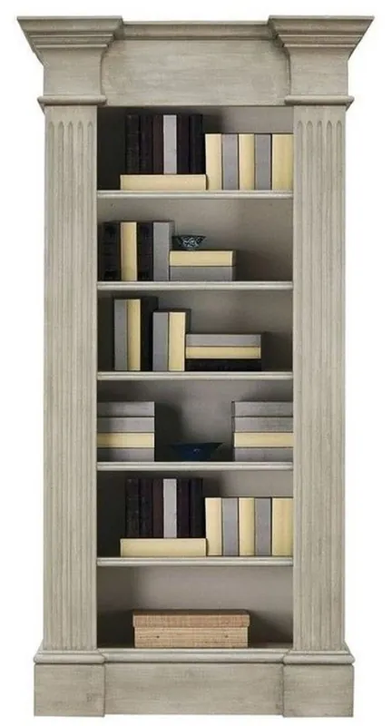Casa Padrino armario de libros de estilo campestre de lujo gris - Armario de madera maciza hecho a mano - Muebles de madera maciza de estilo campestre noble Jetzt Kaufen