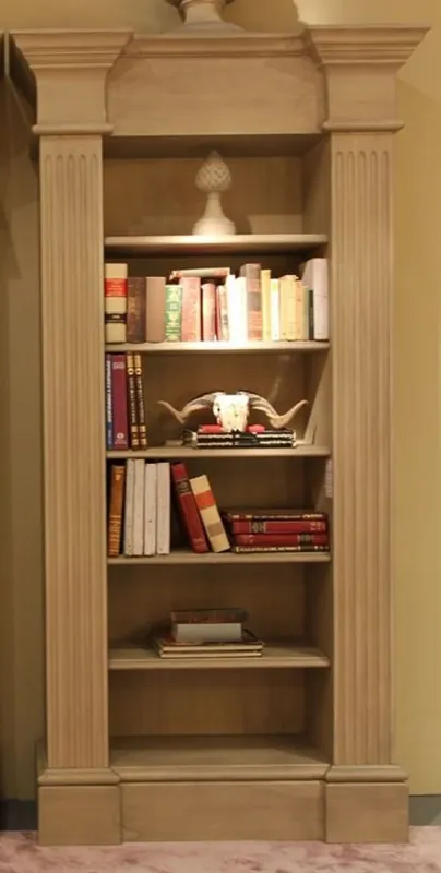 Schneller Versand Casa Padrino armario de libros de estilo campestre de lujo beige - Armario de madera maciza hecho a mano - Muebles de madera maciza de estilo campestre noble