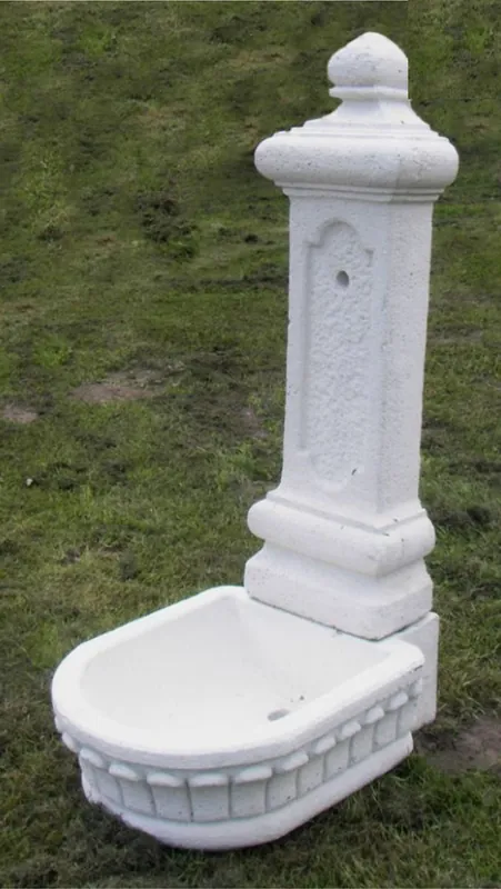 Bestseller Casa Padrino fuente de pared Art Nouveau blanco A. 122 cm - Magnífica fuente de jardín - Fuente de piedra para decoración de jardín - Accesorios de Jardín Barrocos y Art Nouveau