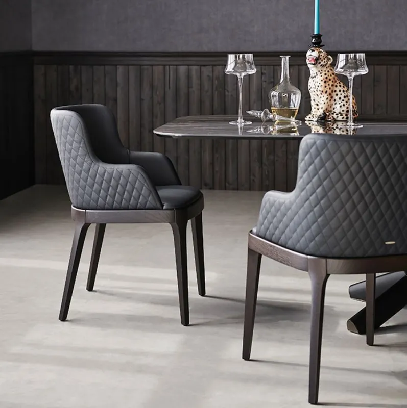 Solange Der Vorrat Reicht Casa Padrino Conjunto de 8 Sillas de Comedor de Lujo Azul / Marrón - Muebles de Comedor y Restaurante de Lujo - Calidad de Lujo - Hecho en Italia