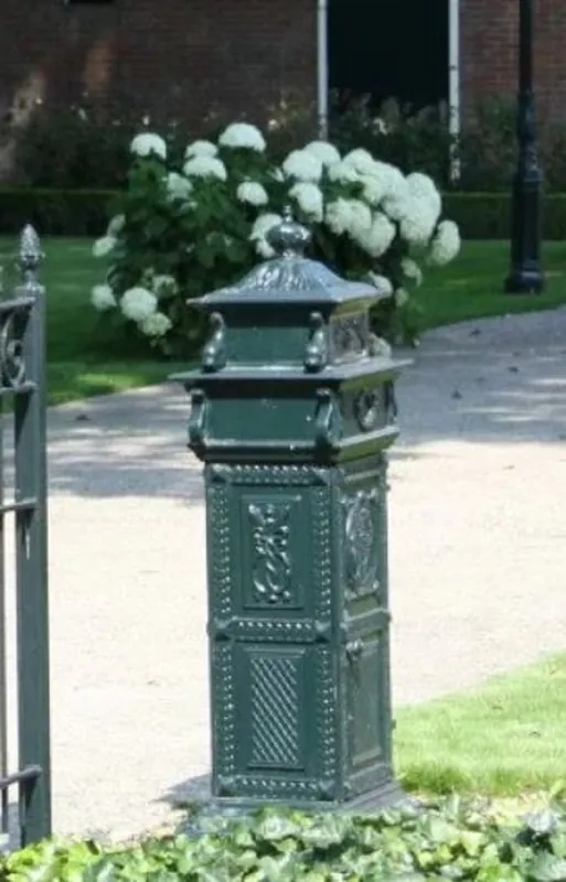 Preisknaller Casa Padrino buzón de pie Art Nouveau verde 50 x 43 x A. 120 cm - Buzón de columna de estilo inglés - Buzón de estilo antiguo - Buzón nostálgico