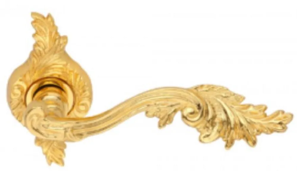 Casa Padrino conjunto de manijas de puerta barroco de lujo oro - Manillas de latón noble con baño de oro de 24 kilates - Calidad de Lujo Geprüft