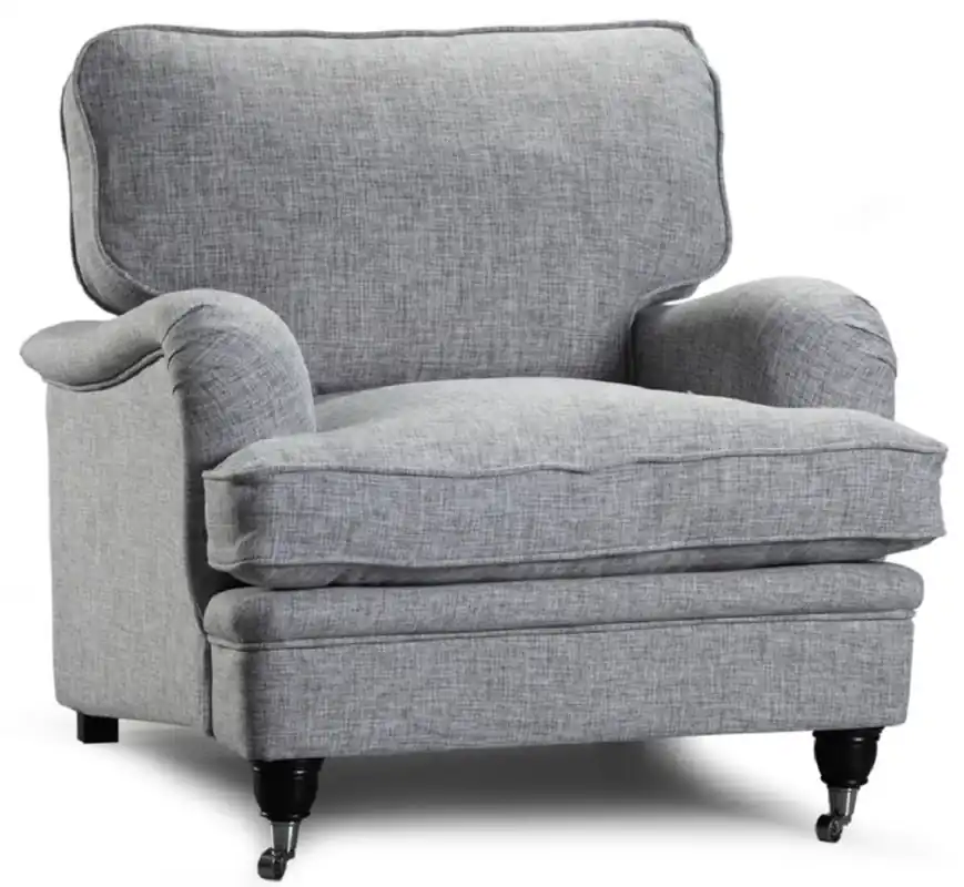 Versand Am Gleichen Tag Casa Padrino sillón de lujo gris / negro 90 x 98 x A. 92 cm - Sillón de salón - Muebles de salón - Colección de Lujo