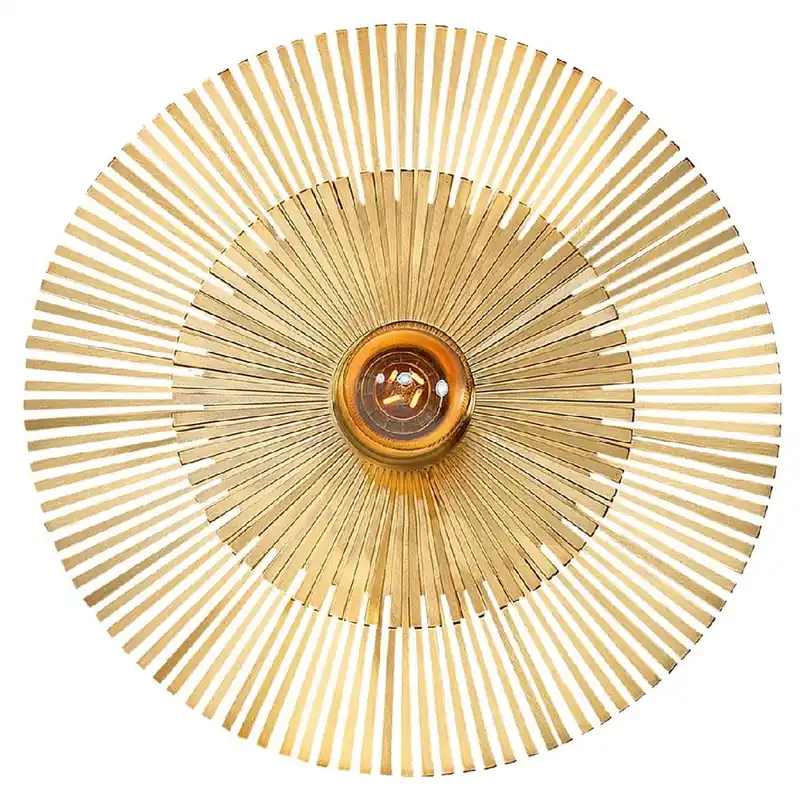 Casa Padrino lámpara de pared de lujo Ø 36 cm - Lámpara de pared redonda de latón - Lámpara de Pared para Hotel y Restaurante - Colección de Lujo Finale Aktion
