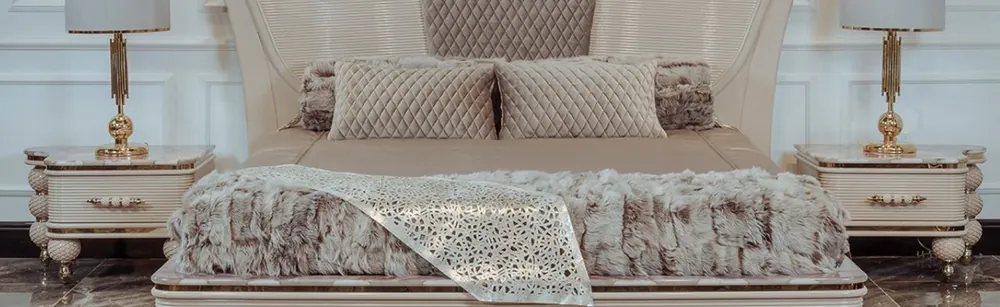 Rabatt Casa Padrino conjunto de mesitas de noche Art Deco de lujo gris / blanco / oro 75 x 50 x A. 48 cm - Magníficas mesitas de noche de madera maciza - Muebles de Dormitorio y Hotel Art Deco