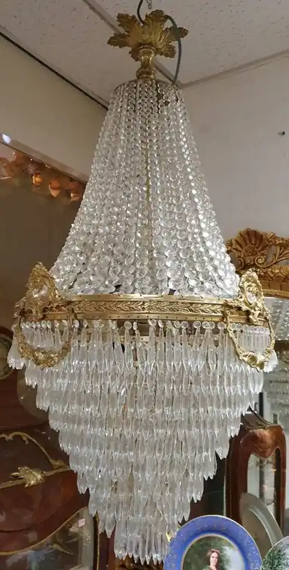 Knallerangebot Casa Padrino araña de luces barroco de lujo de cristal oro - Magnífica araña de estilo barroco - Luces de cristal barroco - Noble y Magnífica