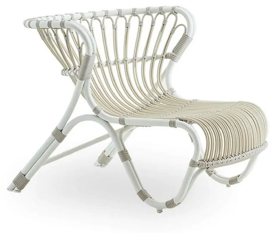 Nur Heute Casa Padrino sillón de jardín de lujo blanco / gris 79 x 92 x A. 68 cm - Sillón de jardín y terraza resistente a la intemperie - Muebles de Jardín y Terraza - Calidad de Lujo