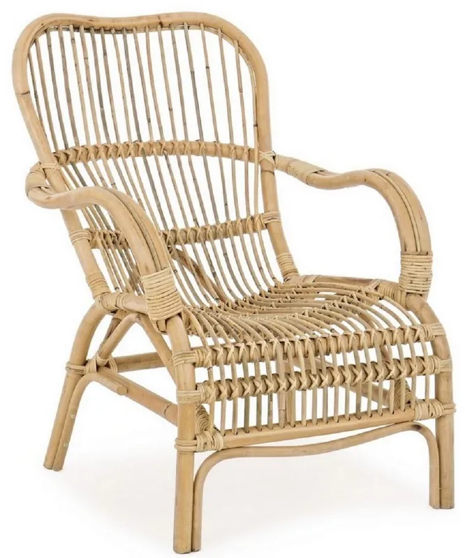 Expressversand Casa Padrino sillón de jardín de lujo natural 63 x 83 x A. 87 cm - Sillón de jardín y terraza resistente a la intemperie - Muebles de Jardín y Terraza - Collection de Lujo