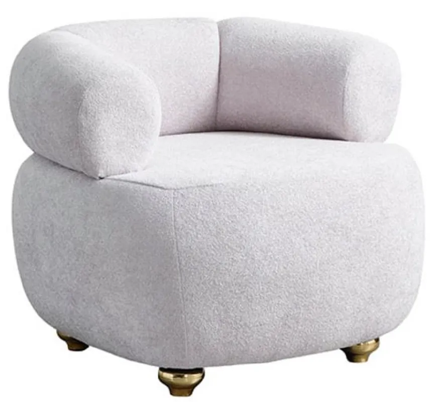 Neue Kollektion Casa Padrino sillón de lujo gris / oro - Sillón de salón moderno - Muebles de salón modernos - Colección de Lujo