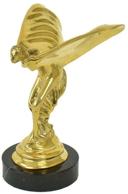Casa Padrino escultura de bronce de lujo spirit of ecstasy dama con alas oro / negro 15 x 15 x A. 21 cm - Figura de bronce noble con base de mármol - Accesorios decorativos de lujo Billig