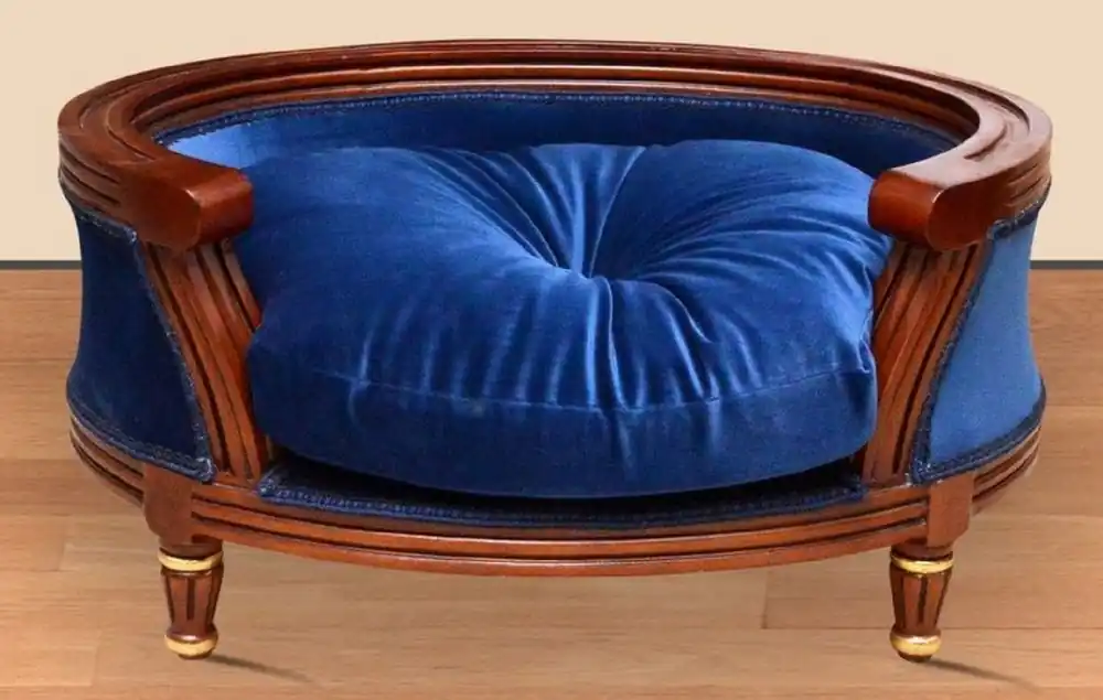 Casa Padrino cama para perros barroco azul real / marrón / oro - Muebles barrocos para perros - Muebles barrocos para mascotas - Muebles de estilo barroco Online Kaufen