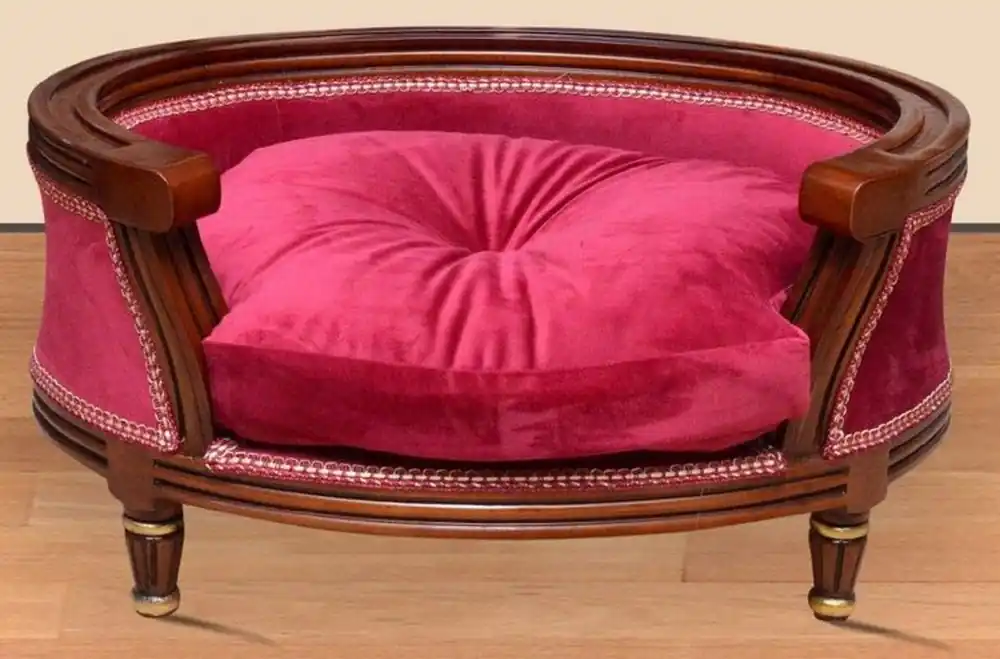 Bestseller Casa Padrino cama para perros barroco rojo burdeos real / marrón / oro - Muebles barrocos para perros - Muebles barrocos para mascotas - Muebles de estilo barroco