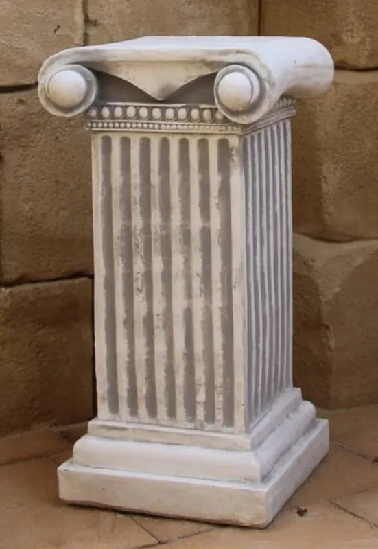 Casa Padrino pilar barroco gris 37 x 38 x A. 71 cm - Magnífica Pilar de Jardín de Estilo Barroco - Decoración Pilar de Piedra - Accesorios de Decoración de Terrazas y Jardines Barrocos Geprüft