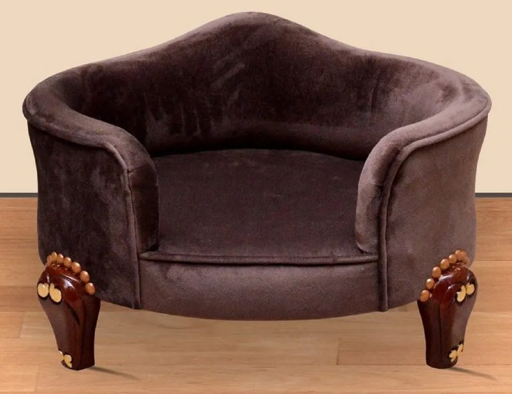Casa Padrino cama para perros barroco marrón real / marrón / oro - Muebles barrocos para perros - Muebles barrocos para mascotas - Magníficos muebles de animales en estilo barroco Markenprodukt
