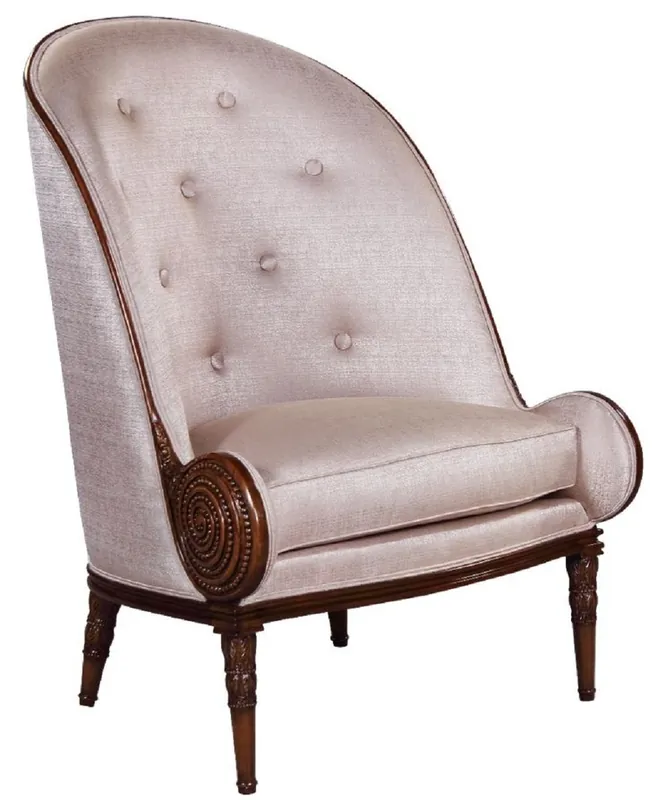 Casa Padrino sillón barroco de lujo de caoba plata / marrón oscuro 90 x 83 x A. 119 cm - Sillón de salón en estilo barroco - Muebles de salón barrocos - Noble y Magnífico Solange Der Vorrat Reicht