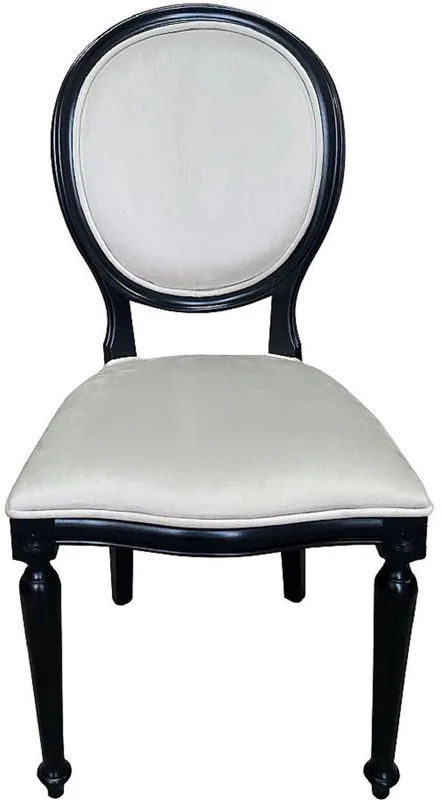 Casa Padrino silla de comedor barroco crema / negro - Silla hecha a mano de estilo antiguo - Muebles de comedor de estilo barroco Top-Preis