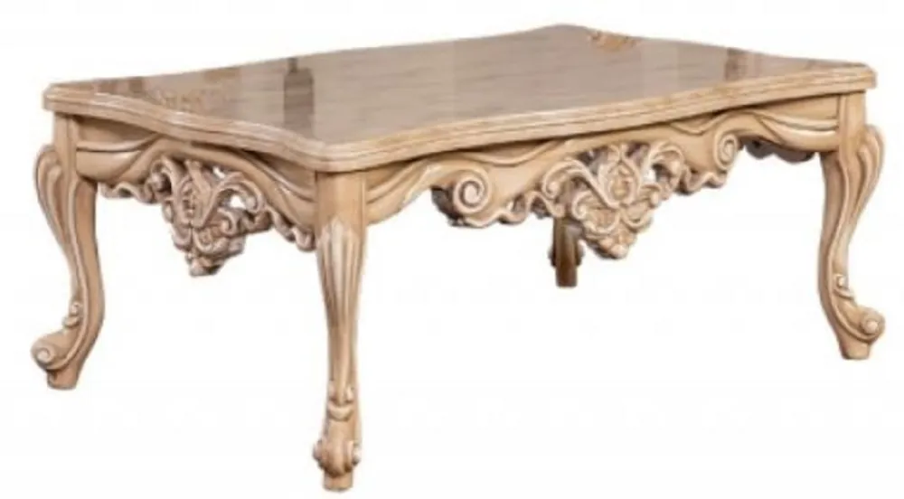 Casa Padrino mesa de centro barroco de lujo natural - Magnífica mesa de salón de madera maciza en estilo barroco - Muebles de salón barrocos - Noble y Magnífico Preis Gesenkt