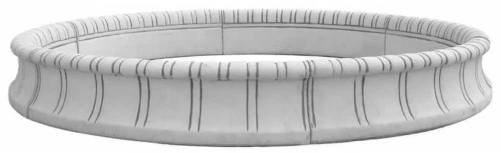 Casa Padrino borde de fuente barroco gris Ø 280 x A. 35 cm - Borde de fuente de jardín redondo - Magnífica decoración de jardín en estilo barroco Neue Ware