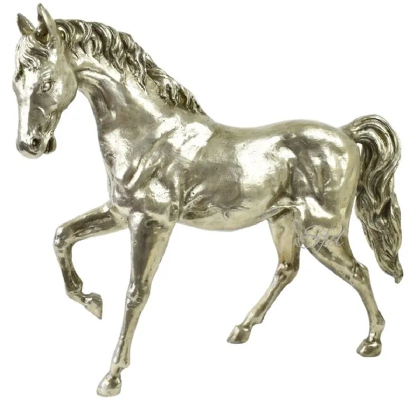 Günstig Casa Padrino figura de bronce de lujo caballo plata 80 x 20 x A. 70 cm - Escultura de Bronce - Figura de Decoración - Accesorios de Decoración - Colección de Lujo