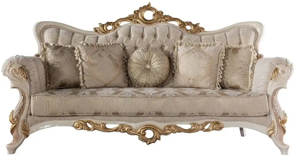 Meistverkauft Casa Padrino sofá barroco de lujo gris / cobre / blanco / beige / oro - Magnífico sofá de salón con patrón - Muebles de Salón Barrocos - Noble y Magnífico