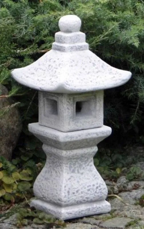 Beliebt Casa Padrino Lámpara de Jardín de Estilo Japonés Pagoda Blanco / Gris 17 x 17 x A. 37 cm - Lámpara de Jardín y Terraza Pequeña - Farol de Jardín Resistente a la Intemperie - Iluminación de Jardín