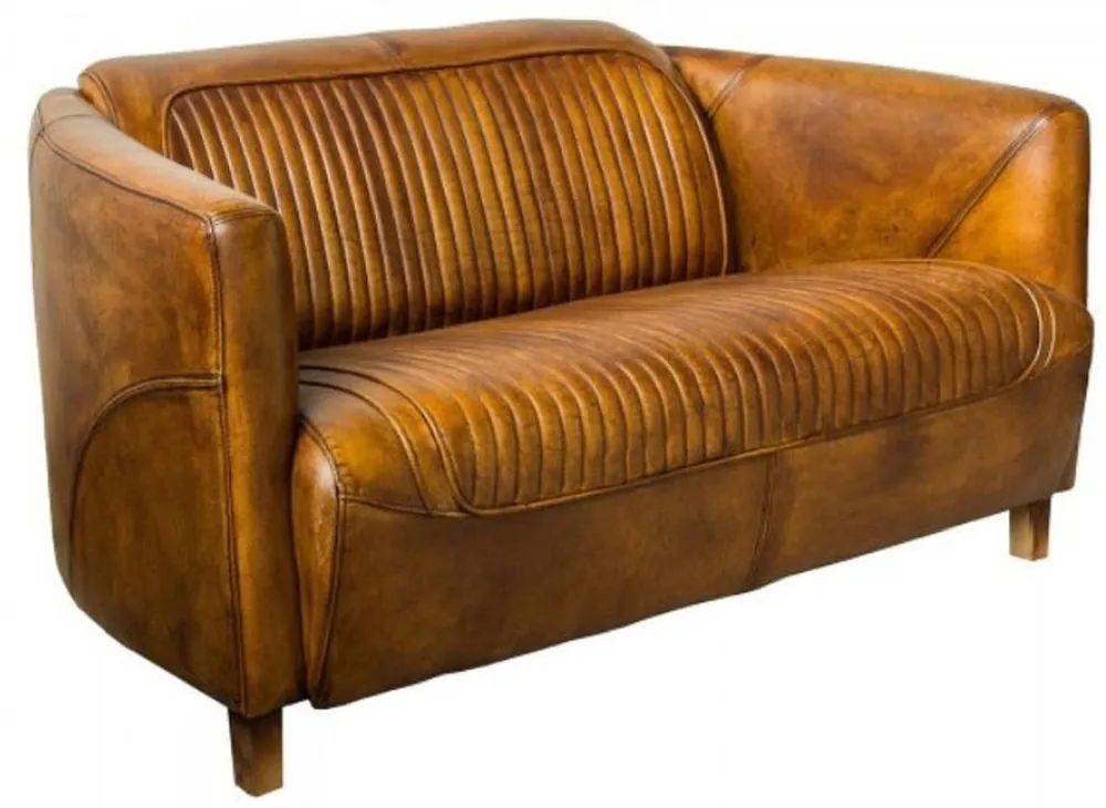 Begrenztes Angebot Casa Padrino sofá 3 plazas de cuero de lujo marrón vintage 175 x 86 x A. 68 cm - Sofá de salón de cuero auténtico - Muebles de salón de cuero auténtico - Muebles de cuero de lujo