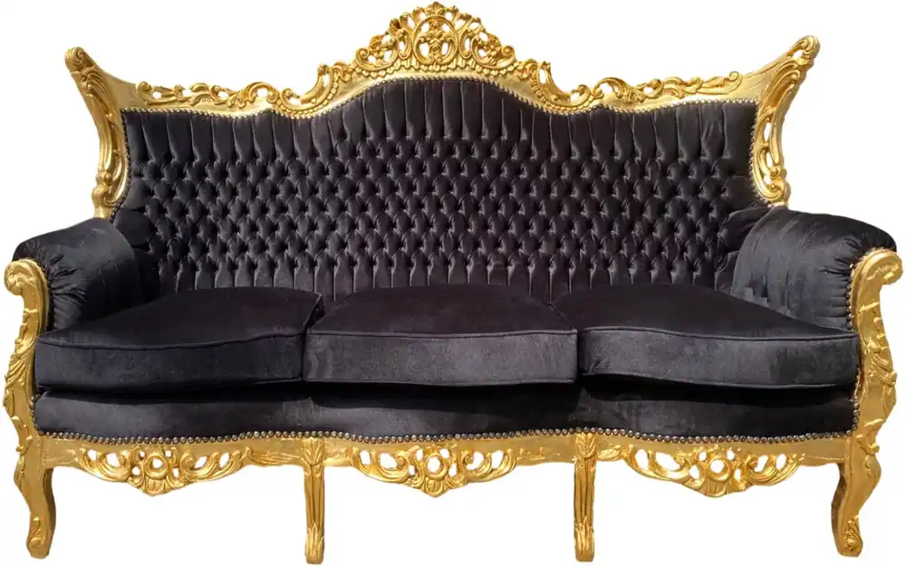 Casa Padrino Sofá Barroco Master Negro/Oro Mod4 Direktkauf