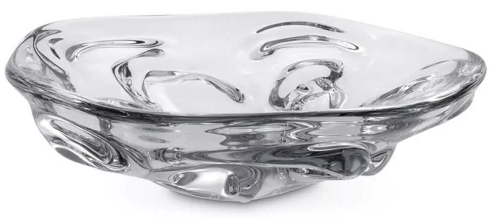 Casa Padrino cuenco de vidrio de lujo Ø 27,5 x A. 7 cm - Frutero decorativo de vidrio soplado a mano - Accesorios decorativos de vidrio - Colección de Lujo Kracherpreis