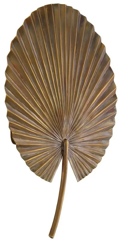Casa Padrino lámpara de pared de lujo latón vintage 30,5 x 8,5 x A. 40 cm - Lámpara de pared de latón con diseño de hoja de palmera - Lámpara Hotel & Restaurant Kracherpreis