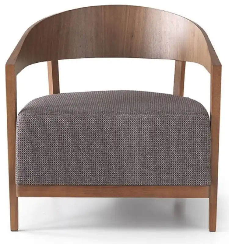 Saisonangebot Casa Padrino sillón de lujo marrón / gris 70 x 63 x A. 70 cm - Sillón de salón con respaldo curvo - Sillón de hotel - Muebles de salón - Muebles de lujo - Interiores de salón de lujo