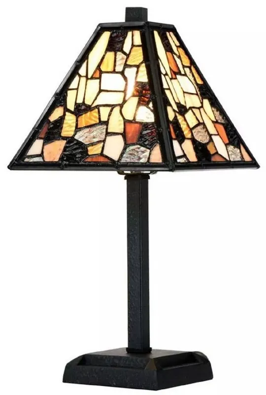 Heißes Angebot Casa Padrino lámpara de taburete Tiffany de lujo negro / multicolor 28 x 28 x A. 36 cm - Lámpara de mesa Tiffany - Luces Tiffany - Interior de lujo - Luces de lujo - Luces Tiffany