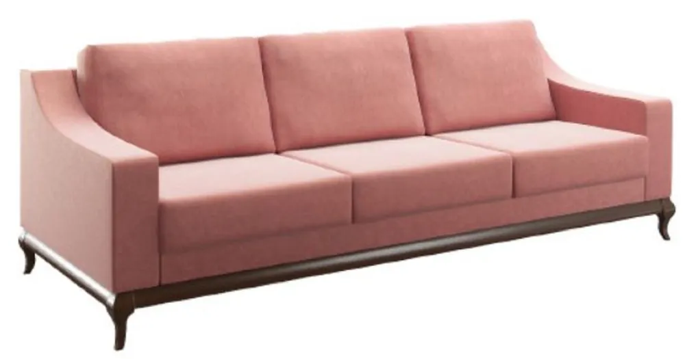 Preis Gesenkt Casa Padrino sofá de lujo rosa / marrón oscuro 225 x 100 x A. 77 cm - Sofá de salón con función de dormir - Muebles de salón - Muebles de lujo - Interior de lujo