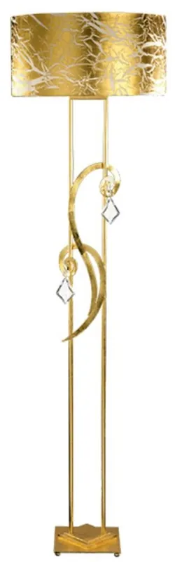 Casa Padrino lámpara de pie de cristal barroco de lujo oro con pátina Ø 50 x A. 180 cm - Magnífica lámpara de pie de estilo barroco con fino cristal de bohemia - Calidad de lujo - Hecho en Italia Expressversand