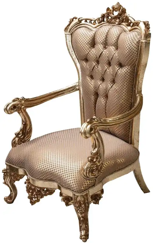 Preisknaller Casa Padrino sillón barroco de lujo cobre / plata antigua / oro - Sillón de salón de estilo barroco con patrón elegante - Muebles de salón de estilo barroco de lujo - Muebles barrocos