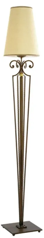 Wochenendangebot Casa Padrino lámpara de pie barroco de lujo óxido / oro / crema Ø 30 x A. 180 cm - Magnífica lámpara de pie de metal de estilo barroco con pantalla redonda - Calidad de lujo - Hecho en Italia