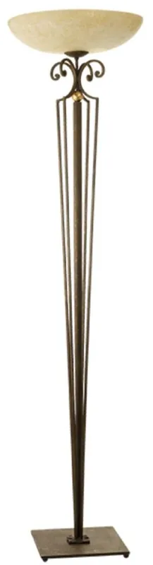 Casa Padrino lámpara de pie halógena barroco de lujo óxido / oro / crema Ø 46 x A. 181 cm - Magnífica lámpara de pie de estilo barroco con pantalla redonda de cristal de Murano - Hecho en Italia Neue Kollektion