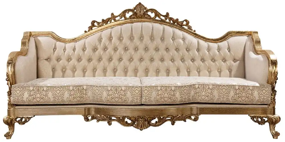 Casa Padrino sofá barroco de lujo oro patrón / oro antiguo - Sofá de salón de estilo barroco con patrón elegante - Muebles de salón de lujo en estilo barroco - Muebles barrocos Sonderangebot