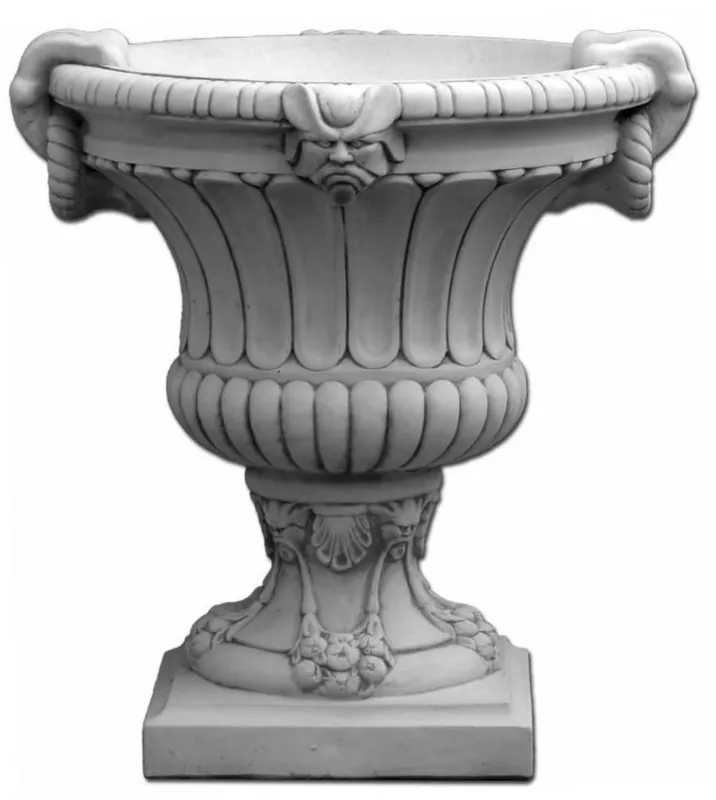 Casa Padrino maceta decorativo de jardín barroco gris 84 x 80 x A. 90 cm - Macetero de estilo barroco - Decoración barroco de jardín - Decoración barroco de terraza - Accesorios barroco Versand Am Gleichen Tag
