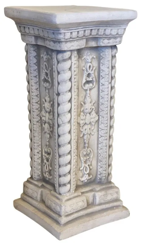 Sale Casa Padrino pilar decorativa de jardín barroco gris 24 x 24 x A. 57 cm - Pilar de piedra de estilo antiguo - Magnífica pilar de jardín - Complementos de decoración de terrazas y jardines barrocos