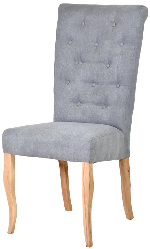 Casa Padrino Silla de Comedor Chesterfield Neo Barroco Gris / Natural - Silla de Cocina Chesterfield Neo Barroco - Muebles de Comedor - Muebles Chesterfield - Muebles Neo Barroco Rabatt